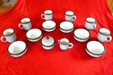 Dansk Design Stripe 14 tlg. Kaffeebecher Tassen Müslischalen Dessertschalen 