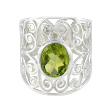 Peridot ring aus 925er - peridot-ring,