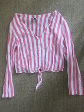 H&M kurze Bluse mit Schleife