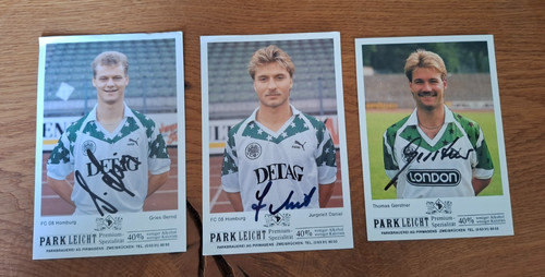 Drei alte autogrammkarten - autogrammkarten, fc