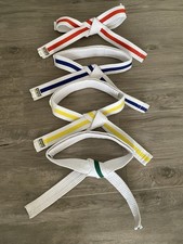 ❌wieNEU 4 KWON Kinder Karate Gürtel Weiß gelb blau rot grün Taekwondo Kampfsport