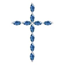 Swiss Blue Topas Kreuz