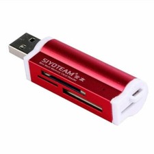 Rot Kartenleser All in One Universal  Speicherkarten Slot USB Stick Handy Z116