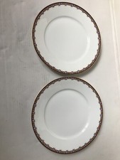 2 Essteller Speiseteller mit Blumenband HR Hutschenreuther Selb *