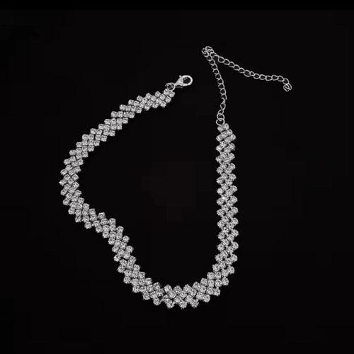 Halskette halsreif strass - halsreif,