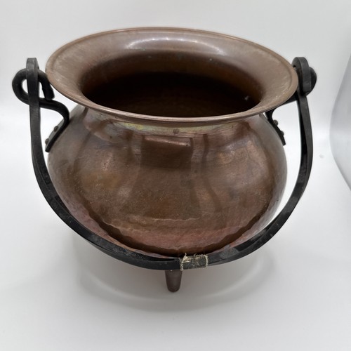 Kupfer kessel mit - mit, eisengriff