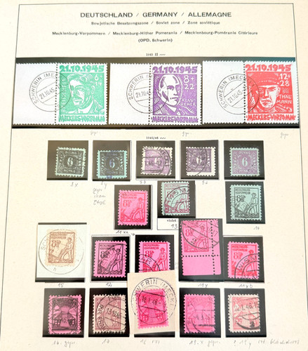 Sbz mecklenburg sammlung - mecklenburg,