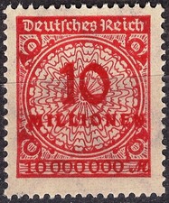 Deutsches Reich Michelnr. 318 A P PE I - Schalltrichter unten links beschädigt