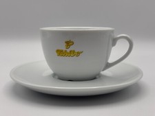 TCHIBO 2 Stück Kaffeetasse mit Untertasse weiß Tasse mit Logo