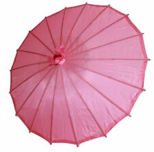 Sonnenschirm 100 Deko Schirm Kunstfaser rosa Bambus Holz Bali Asia Ø 55cm