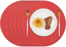 Tischsets Rund 6PCS Rot