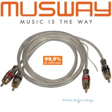 Musway 1m OFC Kupfer Cinchkabel 2-Kanal Stereo Kabel Verstärker Autoradio MW1RCA