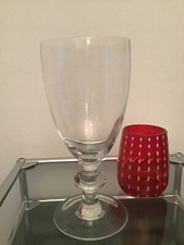Windlicht Leuchter Glas Glaskelch mit Fuß, 22,5 cm hoch, neuwertig