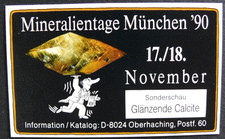 DEUTSCHLAND WERBEMARKE: MINERALISIERUNG MÜNCHEN 1990 - CALCIT - NEU AUFKLEBER