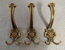 Kleiderhaken Garderobenhaken Mantelhaken Huthaken Antikmessing brüniert Haken