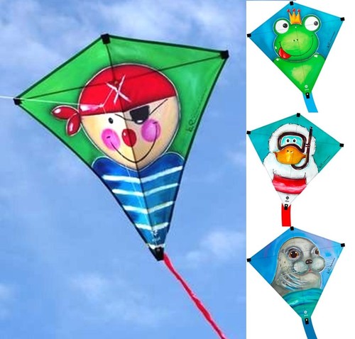 Kinderdrachen leine 75x75cm - +,