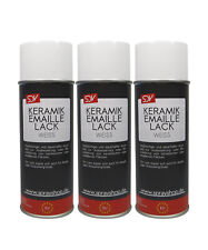 KERAMIK EMAILLE  3x 400ml Badewannen Farbe  Email Reparatur Lack Weiss  Weiß WC