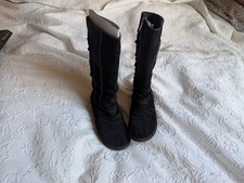 Tamaris Active Winterstiefel Wildleder schwarz Strickschaft Gr. 38