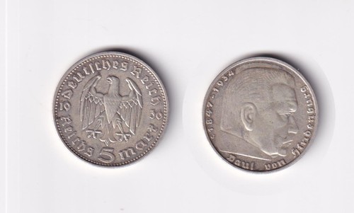 Silbermünze hindenburg - silbermünze, 5