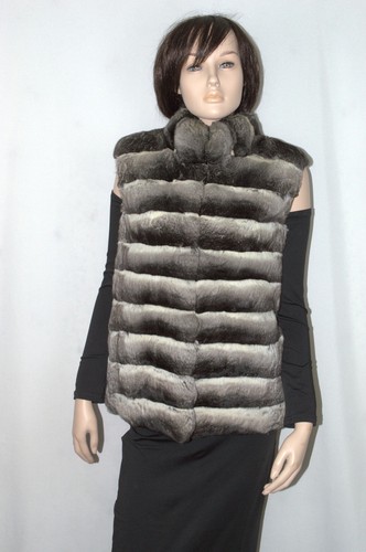 Chinchilla fur vest size - vest, s