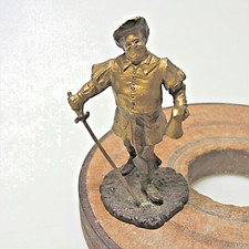Alte Wicküler(?) Musketier Figur Werbefigur Zinn bemalt ca.8 x 5 cm 