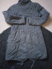 Diesel Parka utility Mantel Jacke Grau used innen camo Futter M für Damen