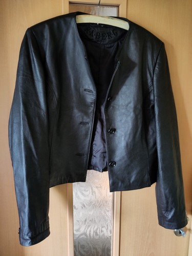 Lederjacke schwarz 38 - schwarz, gr.