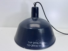 Alte Fabriklampe Emaille Lampe