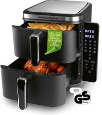Heißluftfritteuse, GOURMETmaxx FryUp 10L,  Vertikale Doppelkammer 2800W
