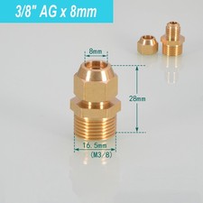 1/8"1/4"3/8"1/2" Außengewinde