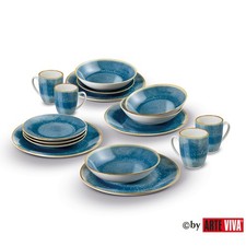 Kaffee- und Tafelservice - blau - 16-teilig