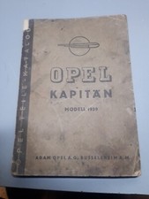 Original Ersatzteilkatalog für Opel Kapitän Bj. 1939