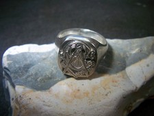 WMM-FREIMAURER- 935er-SILBER-Ring- Zirkel- Winkel-Sonne-G-Unikat-Einzelstück