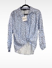 Damen Bluse Hellblau Mit