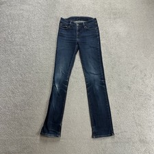 LEVIS Jeans Damen Hose W25 L32 Slight Curve Mid Rise Slim 26404 Blau Denim