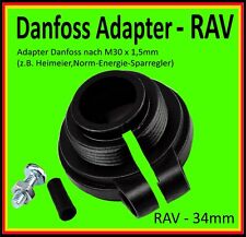 1 Adapter Danfoss  RAV 34mm Heizungsventilantrieb Heizkörperthermostate  M30x1,5