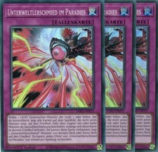 yugioh 3x Unterweltlerschmied im Paradies INFO-DE072 SUPER RARE 1AUFLAGE DEUTSCH
