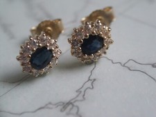 edle Saphir Ohrstecker Gold