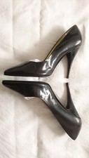 DANIELE BERDINI Italien Pumps High Heels "Lack Black" 1980 -- Gr. 39 