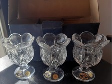 3 x Bohemia  Bleikristall Glas