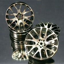 RC CAR ALUMINIUM ECHT METALL FELGEN OPC 3MM OFFSET "SILBER" (4 STÜCK)