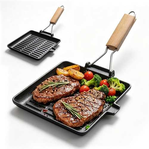 Steakpfanne gusseisen mit - steakpfanne,