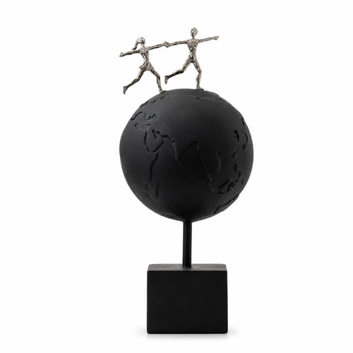 Skulptur mit weltkugel - mit,
