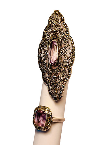 Vintage set amethyst - vintage,