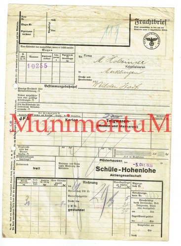 Frachtbrief plüderhausen - frachtbrief,