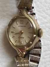 Wittnauer ( Longines ) Handaufzug Uhr mechanisch Geneva Armbanduhr vergoldet