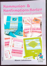 Kommunion und Konfirmation Karten Anleitung Buch Karten basteln Geschenkverpacku