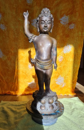 Alte buddha boy bronze sehr - bronze,,
