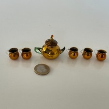 antikes Lauscha Glas Service Zubehör Puppenküche Kinder ~ 1910