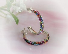 Halb Creolen Silber 925